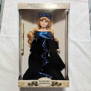 Vintage BNIB Keepsake Memories 16" Genuine Fine Bisque Porcelain Doll!!